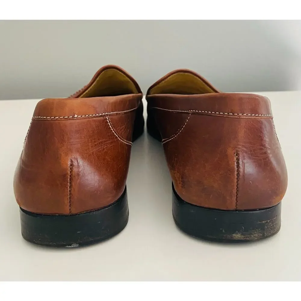 Vintage Cole Haan Collection Ostrich Loafers Made In Italy Men's 8.5M C05976